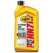 Pennzoil Platinum High Mileage Full Synthetic 10W-30 Motor Oil, 1 Quart